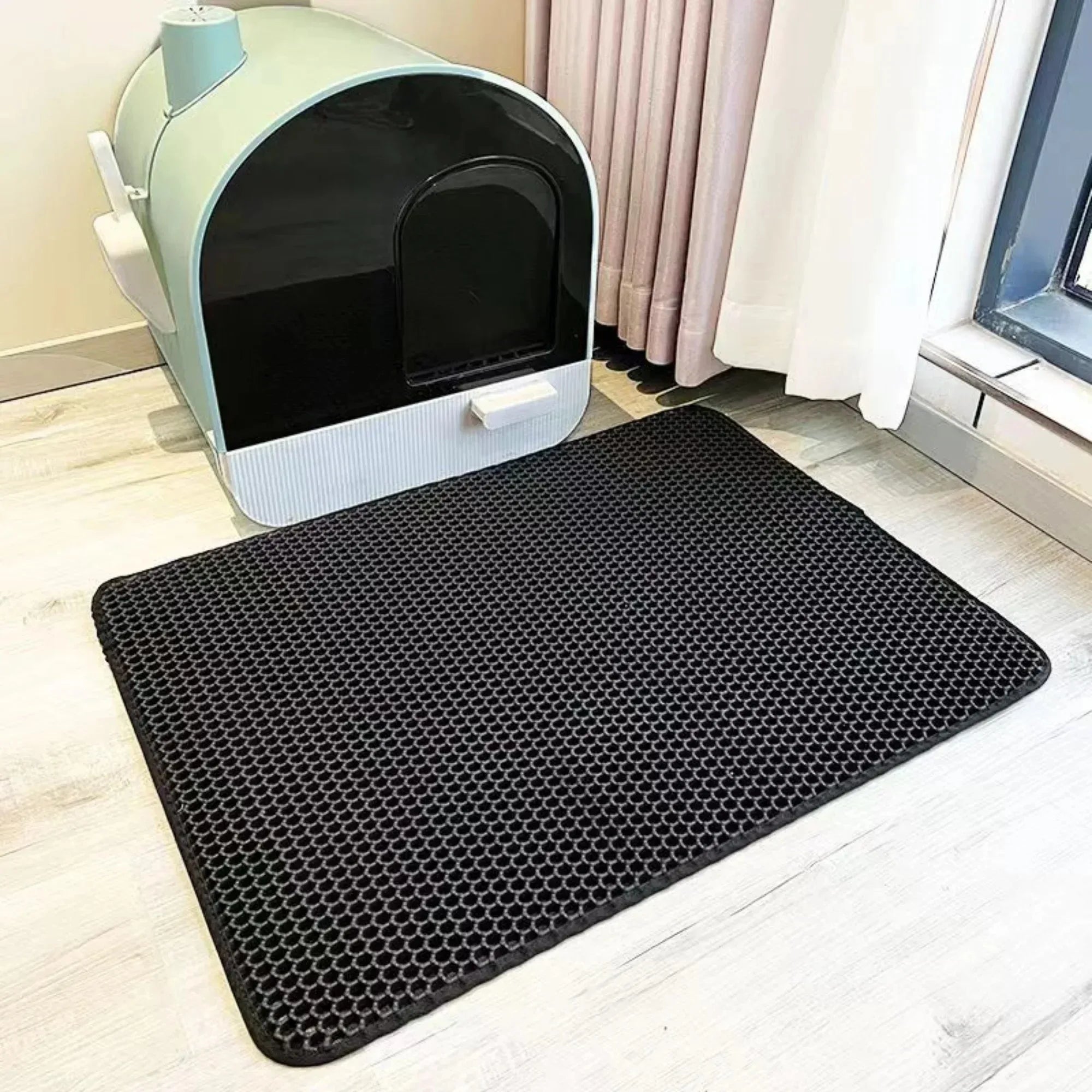 Heavy-Duty Waterproof Cat Litter Mat — 2-Layer Non-Slip Floor Protector