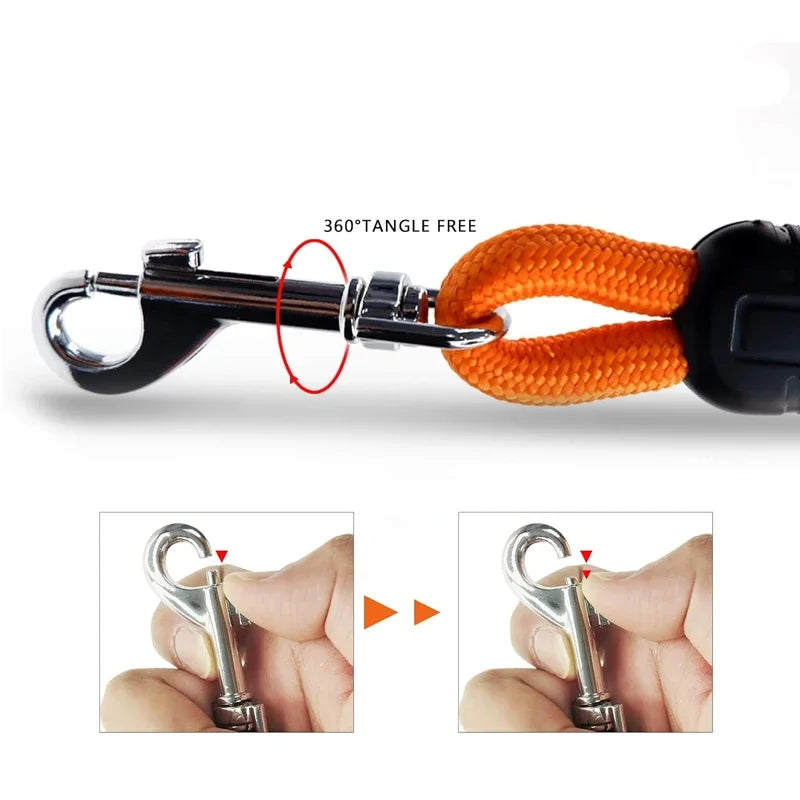 Heavy-Duty Nylon Recall Leash — Agility & Long-Line Training for Medium to Large Dogs