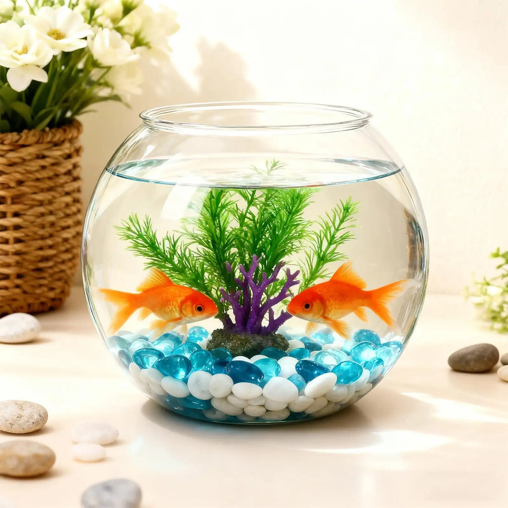 Fish Bowl Vase — Clear Shatter-Resistant Aquarium Accessory & Table Centerpiece
