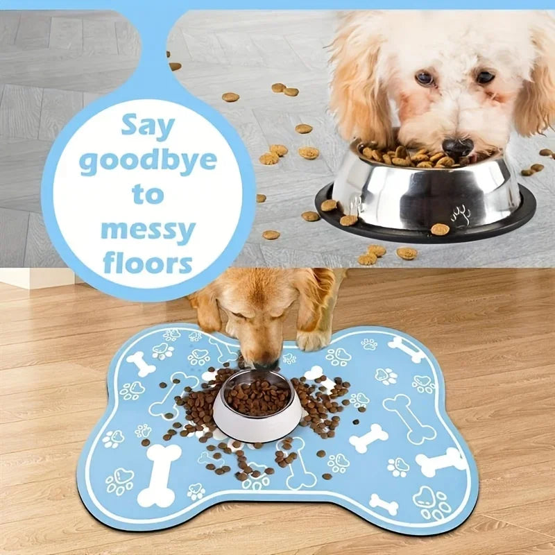 Non-Slip Pet Feeding Mat — Quick-Dry Meal Mat for Dogs & Cats