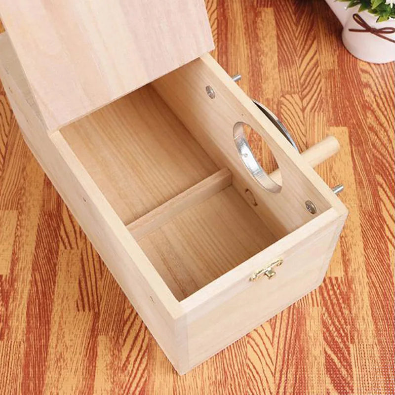 Wooden Bird Nesting Box — Breeding & Hatching House for Parakeets & Lovebirds