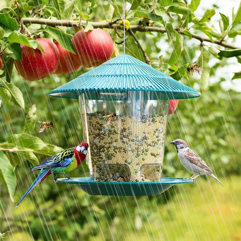 Foot-Activated Bird Feeder — Hanging Multi-Hole Dispenser for Outdoor Birds
