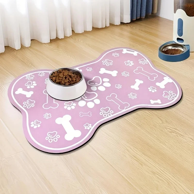 Non-Slip Pet Feeding Mat — Quick-Dry Meal Mat for Dogs & Cats