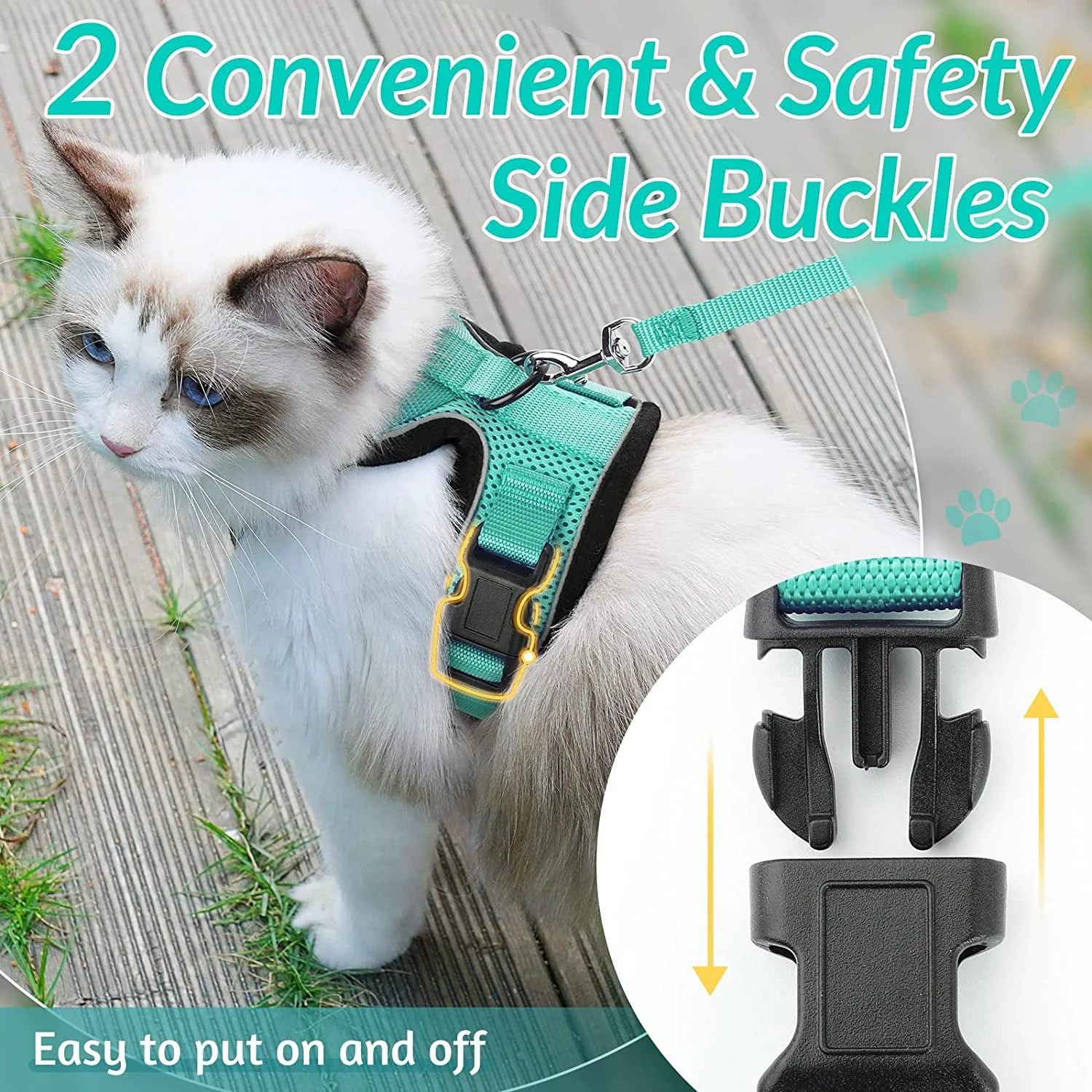 Escape-Proof Cat Harness & Leash Set — Soft Adjustable Vest for Easy Control