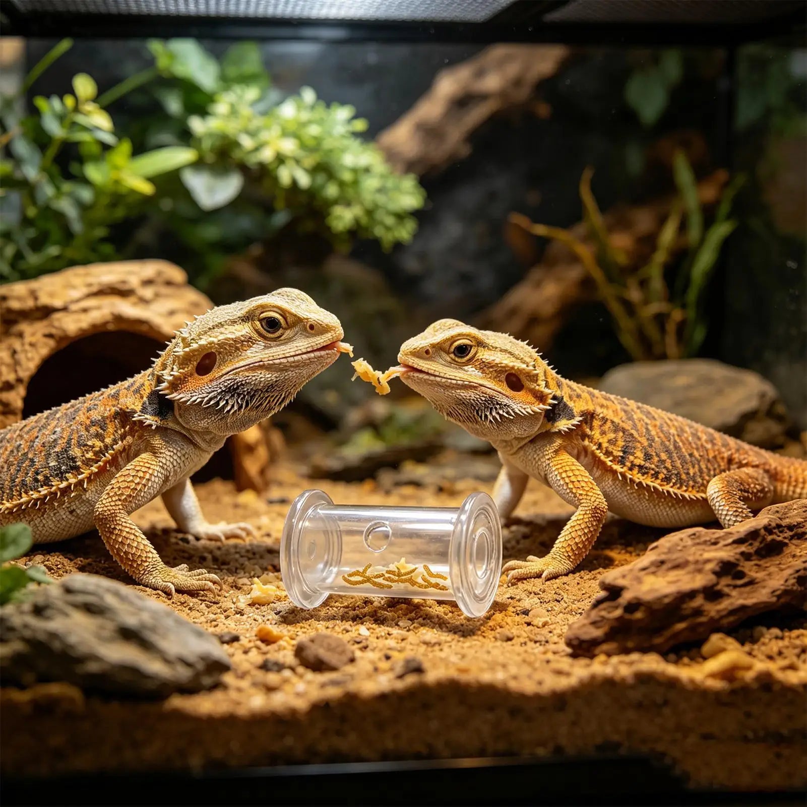 Rolling Slow Feeder Bowl — Foraging Toy for Reptiles, Geckos & Parakeets