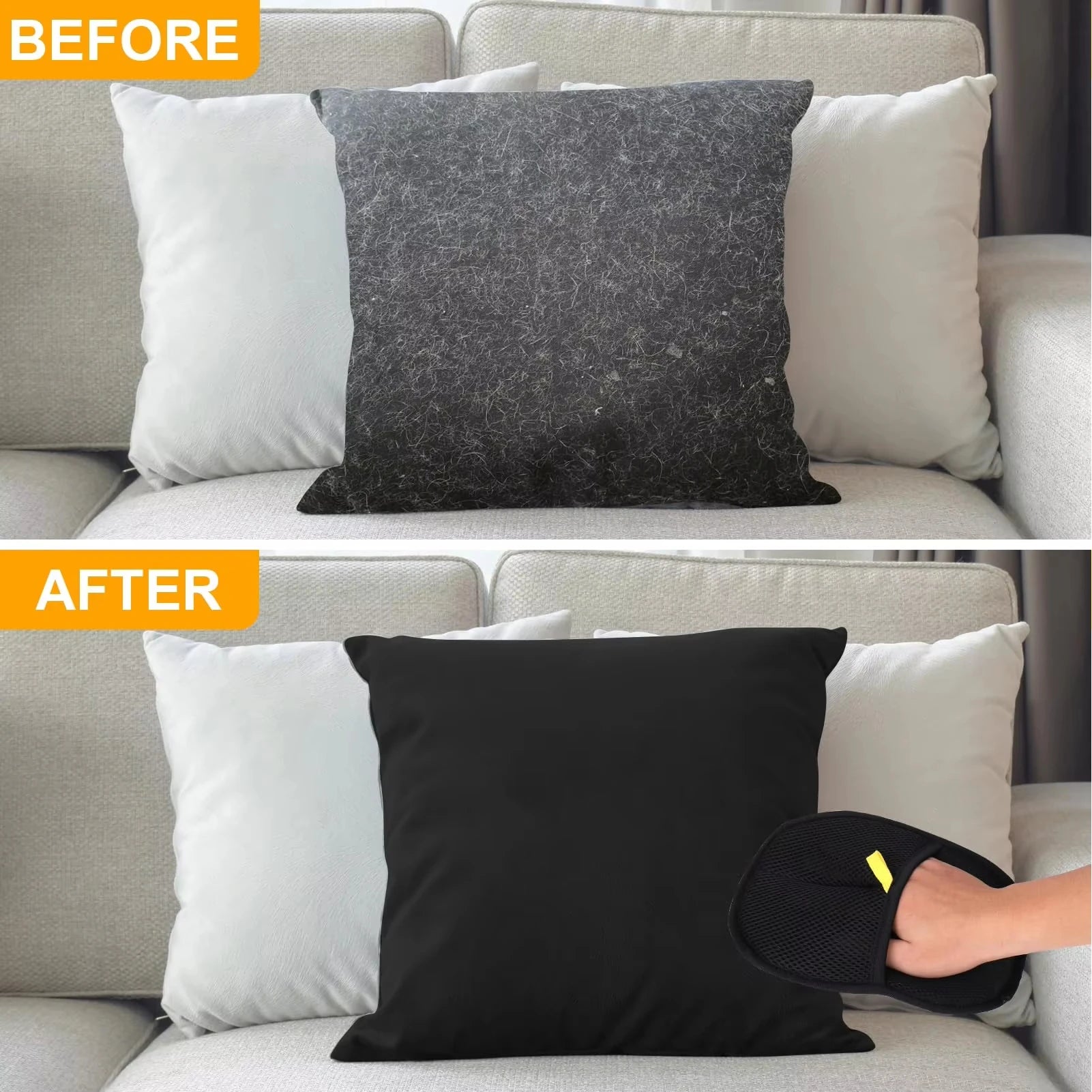 Reusable Static Hair Removal Gloves — Double-Sided Pet Hair Grabber