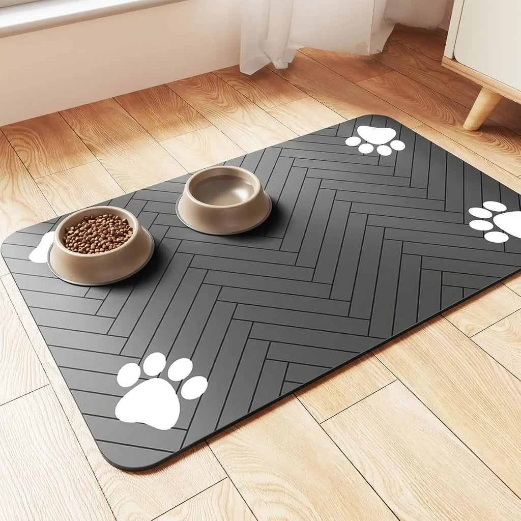 Waterproof Pet Feeding Mat — Absorbent Quick-Dry Placemat for Dog & Cat Bowls