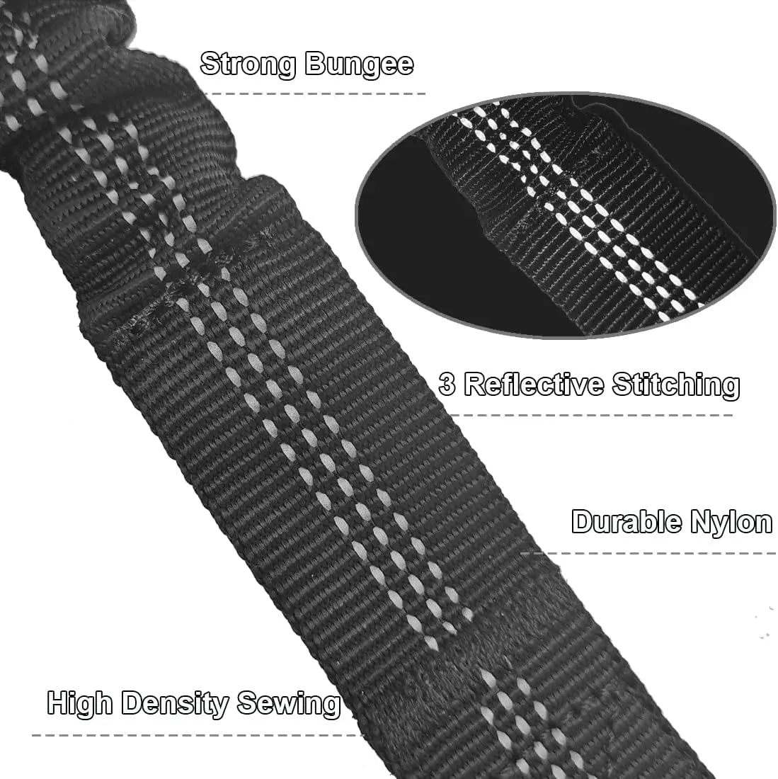 Adjustable Dog Leash Extension — Retractable Extender with Metal Buckle