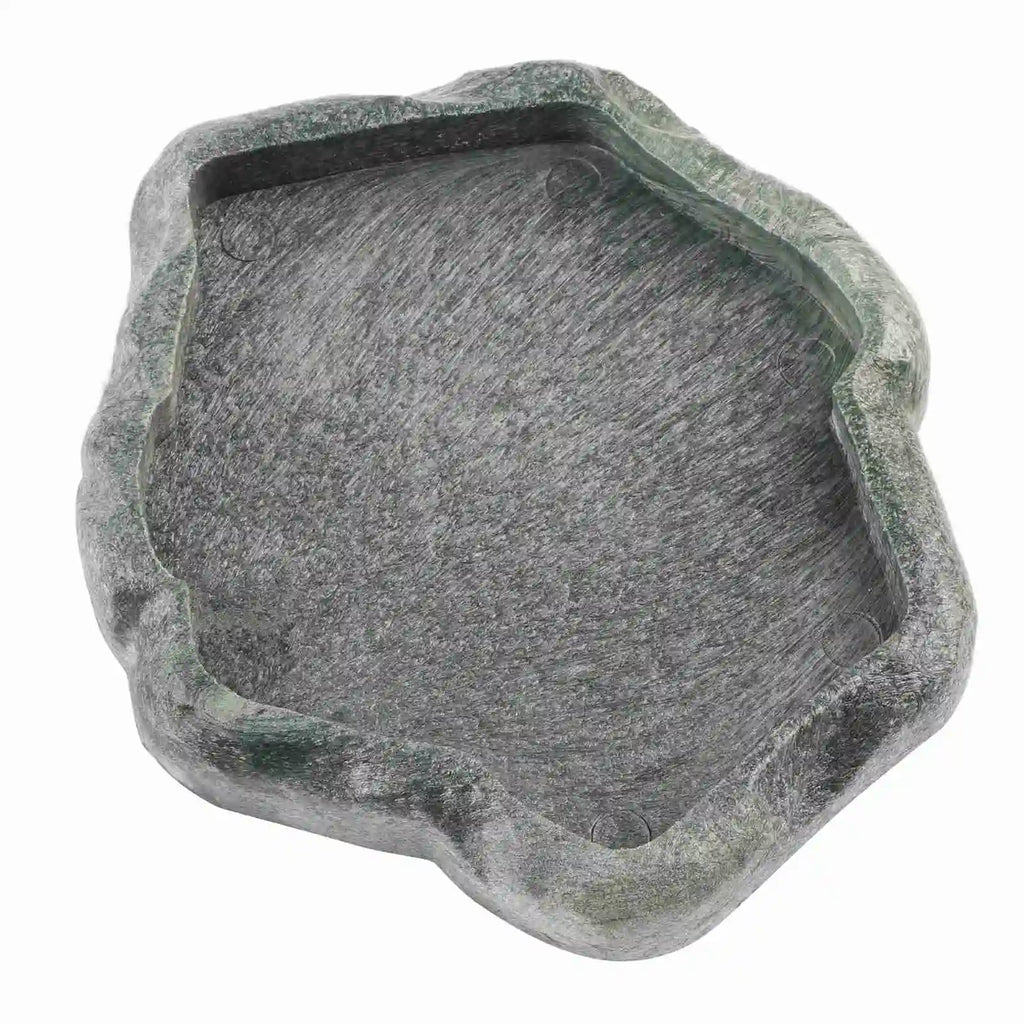 Reptile Rock Feeder Bowl — ABS Resin Food & Water Dish for Tortoises & Lizards