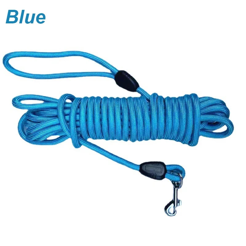Heavy-Duty Nylon Recall Leash — Agility & Long-Line Training for Medium to Large Dogs