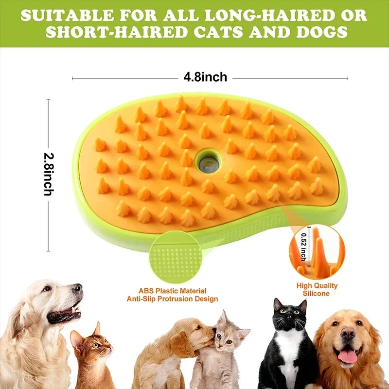 Electric Spray Grooming Brush — Water Mist Comb for Cats & Dogs