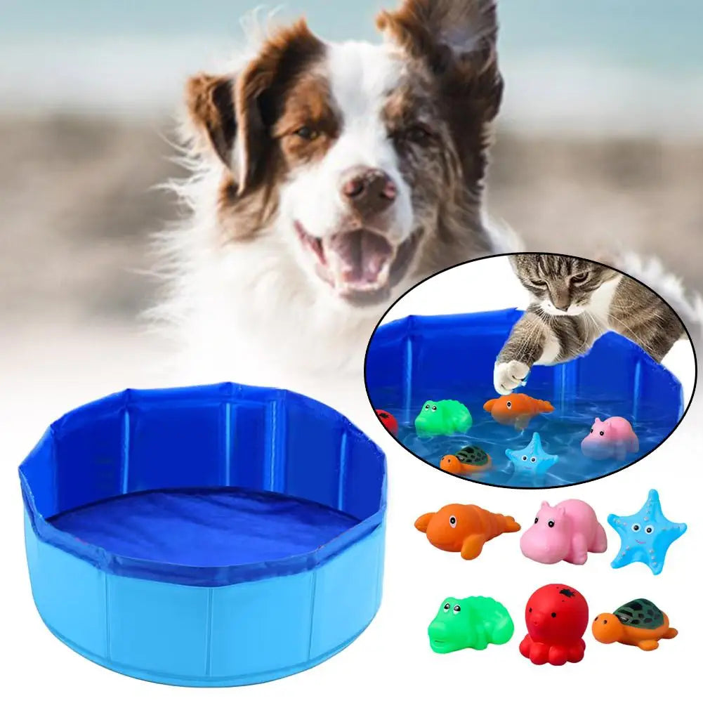 Foldable Pet Splash Pool — Interactive Water Play Toy for Dogs & Cats