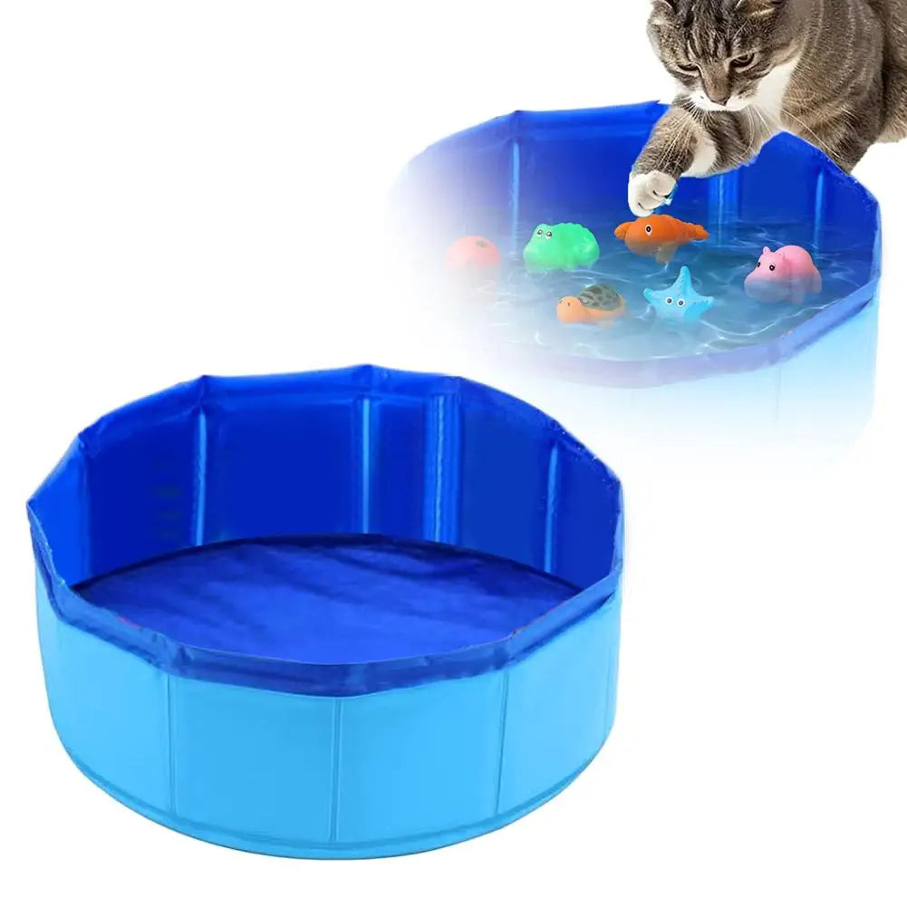Foldable Pet Splash Pool — Interactive Water Play Toy for Dogs & Cats