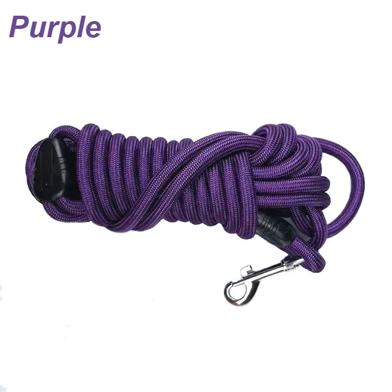 Heavy-Duty Nylon Recall Leash — Agility & Long-Line Training for Medium to Large Dogs