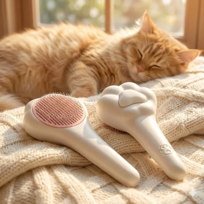 Cat Paw Grooming Brush — Massage Comb for Cats & Dogs