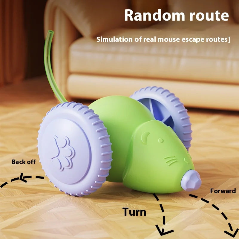 Electric Mouse Car Cat Toy — Rechargeable Automatic Teaser with Obstacle Avoidance