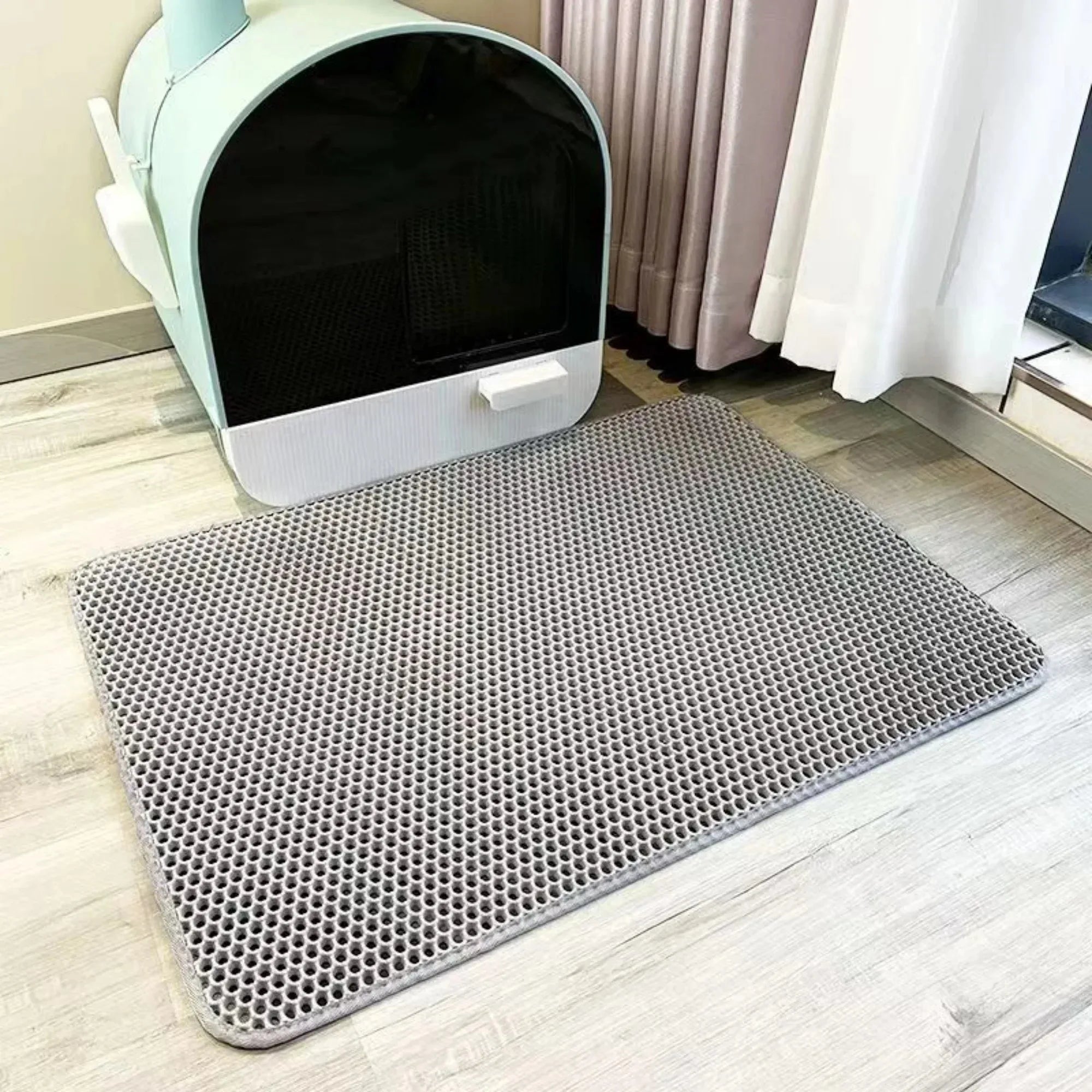 Heavy-Duty Waterproof Cat Litter Mat — 2-Layer Non-Slip Floor Protector