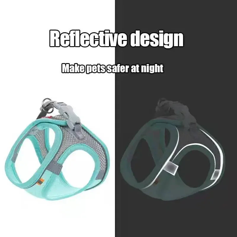 Reflective Chest Harness Set — Breathable Rope Vest for Dogs & Cats