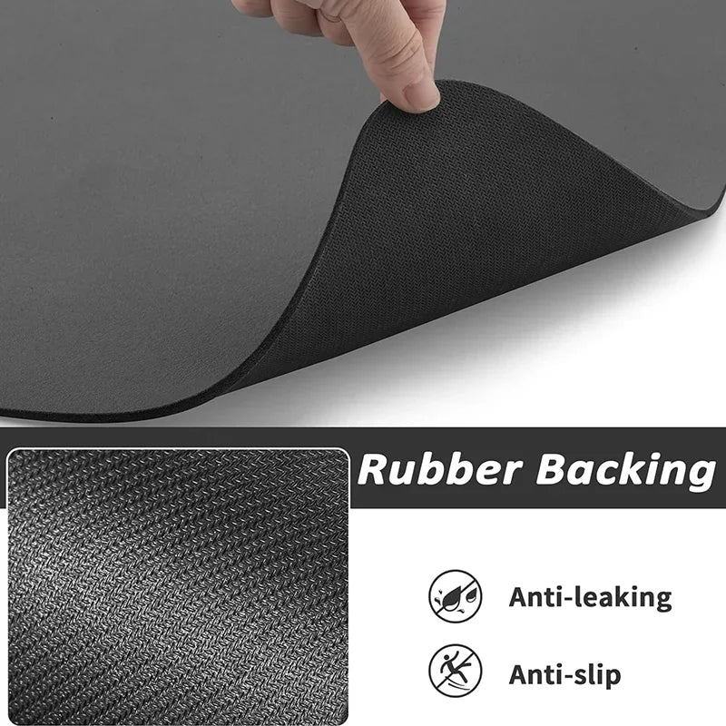 Absorbent Pet Feeding Mat — Quick-Dry Placemat for Dog & Cat Bowls, S/M/L