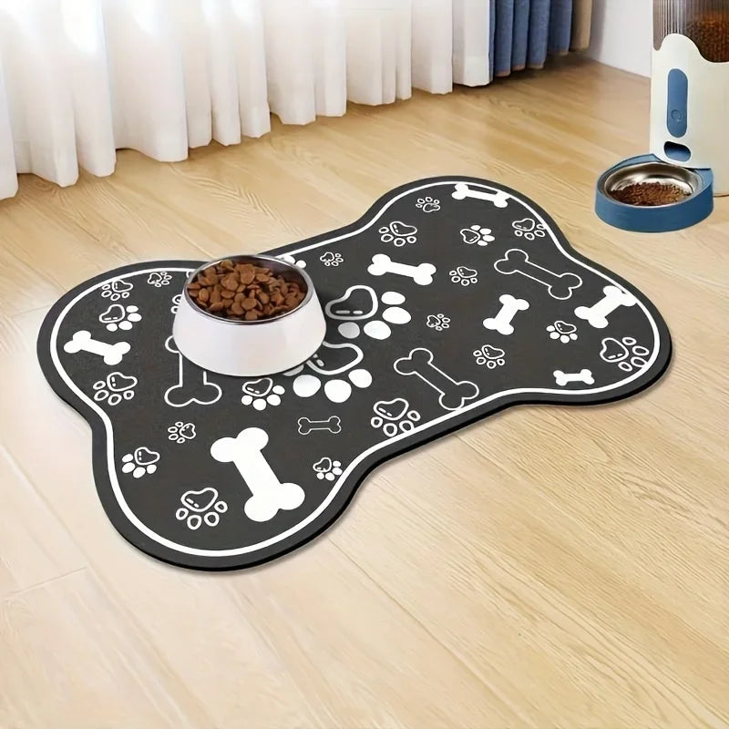 Non-Slip Pet Feeding Mat — Quick-Dry Meal Mat for Dogs & Cats