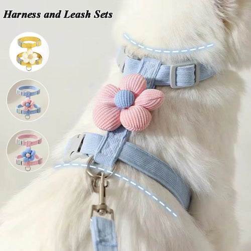 Cat & Dog Harness and Leash Set — Adjustable Breathable Walking Harness
