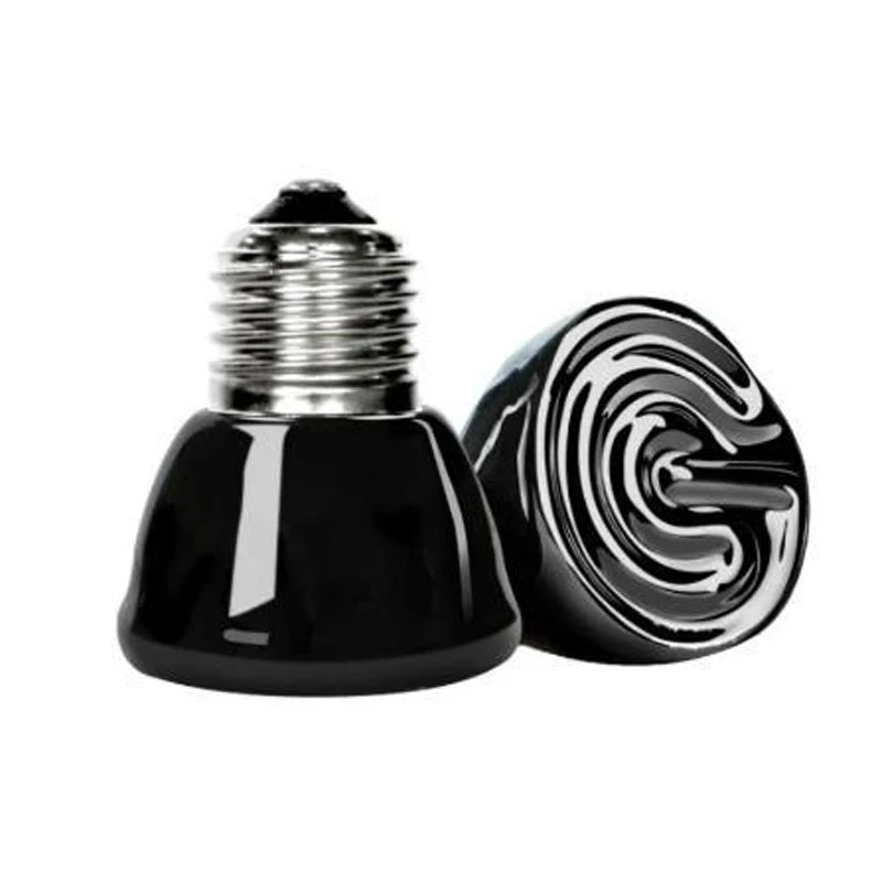Ceramic Heat Emitter — Infrared Heat Lamp for Reptile Terrariums, 25W–75W