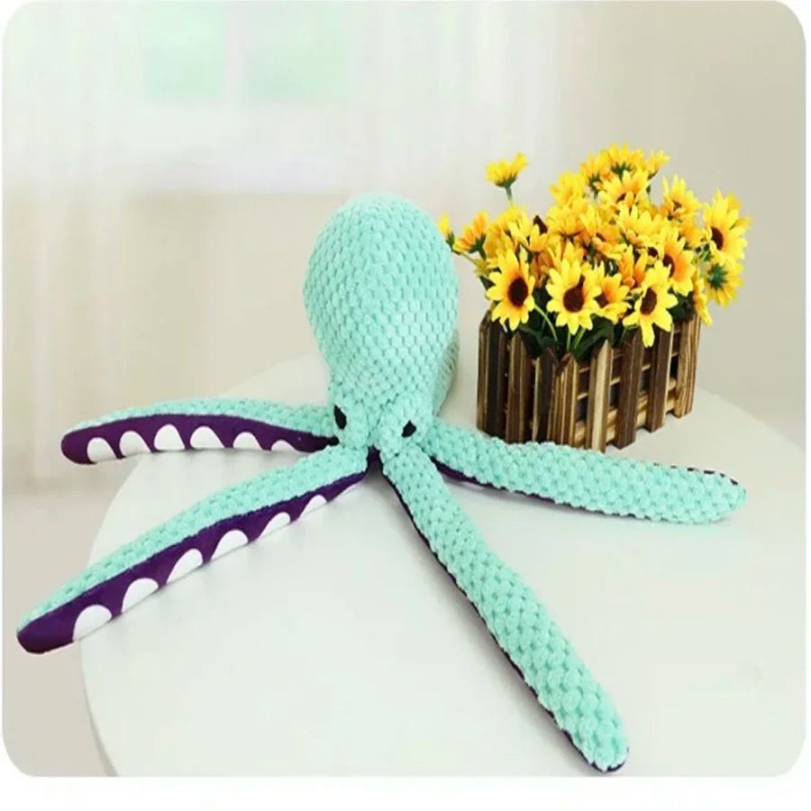 Interactive Squeaky Plush Octopus Toy — Sound Chew Toy for Dogs