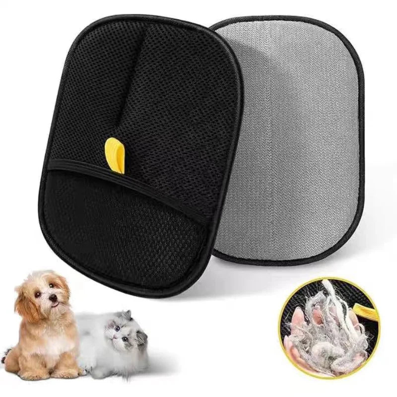 Double-Sided Pet Hair Cleaning Gloves — Deshedding Glove Set for Dogs & Cats