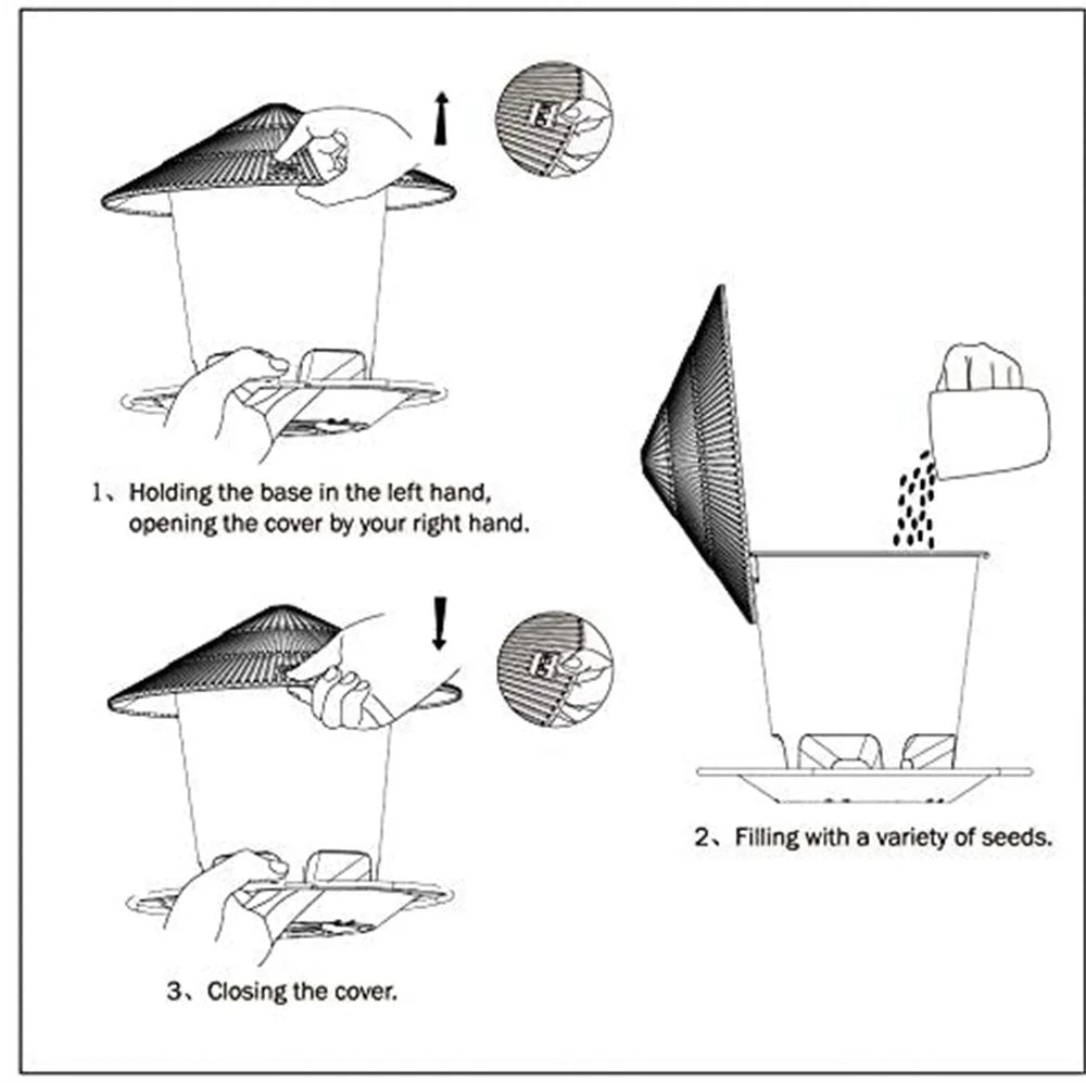Foot-Activated Bird Feeder — Hanging Multi-Hole Dispenser for Outdoor Birds