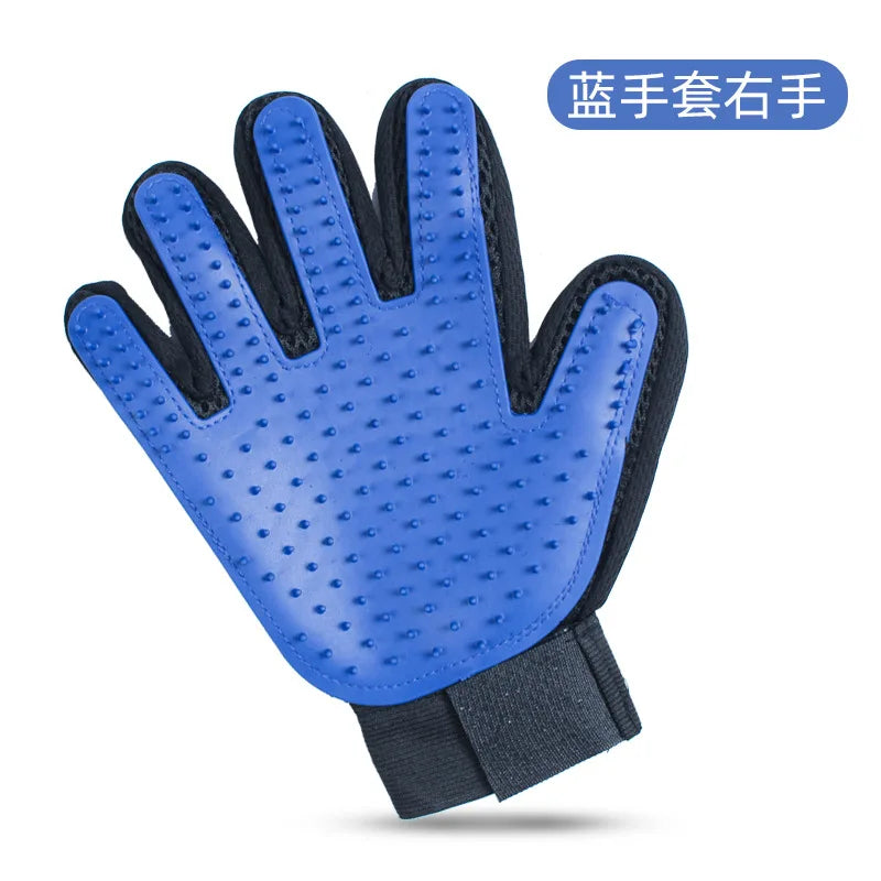 2-Sided Pet Grooming Glove Set — Deshedding Brush & Bath Glove for Dogs, Cats & Rabbits