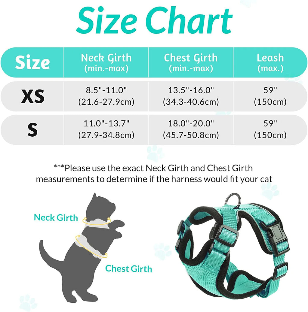 Escape-Proof Cat Harness & Leash Set — Soft Adjustable Vest for Easy Control