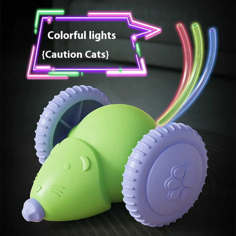 Electric Mouse Car Cat Toy — Rechargeable Automatic Teaser with Obstacle Avoidance