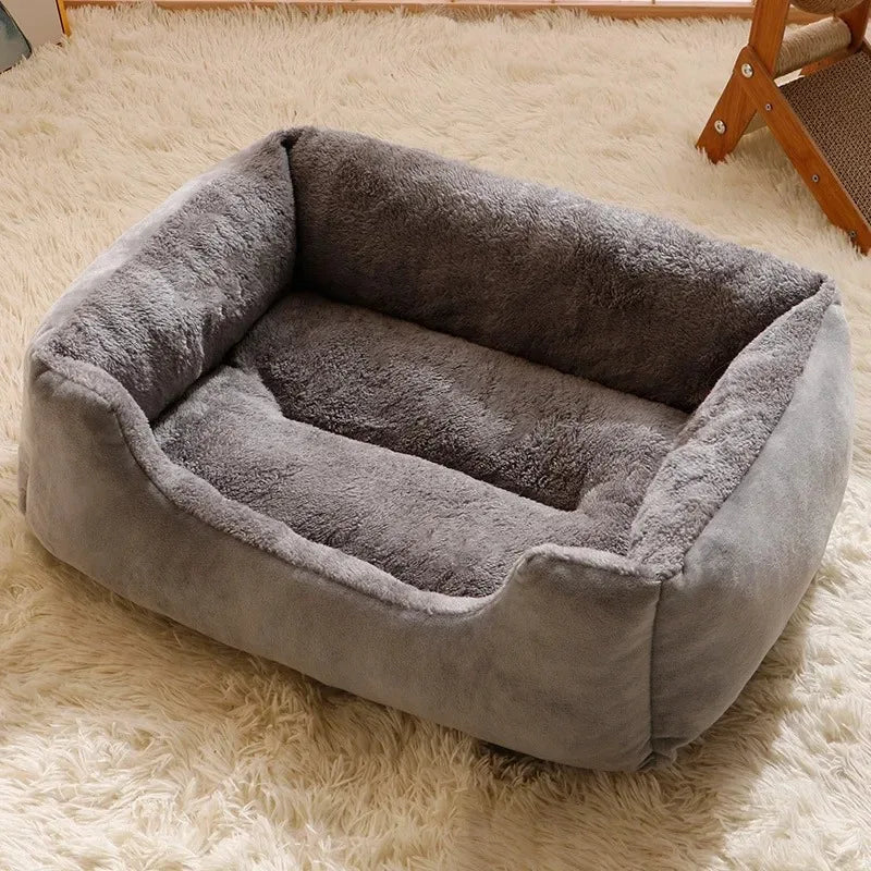 Round Cushion Pet Bed — Soft Basket-Style Bed for Cats & Small Dogs