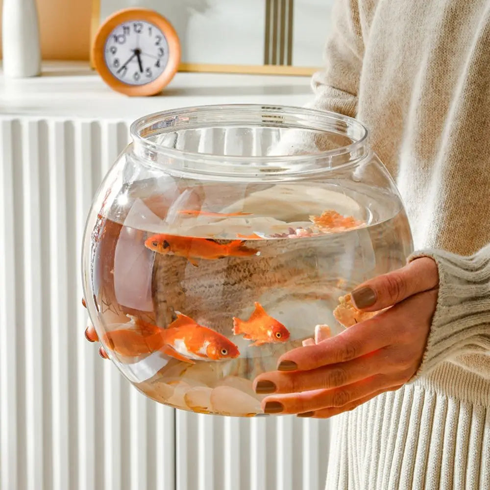 Glass Fish Bowl — Small Transparent Aquarium for Betta & Ornamental Fish
