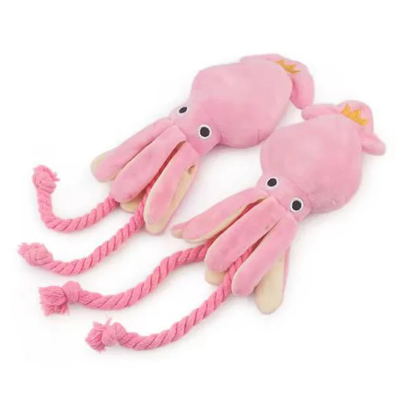 Cotton Rope Octopus Toy — Sound-Emitting Chew Toy for Dogs & Cats