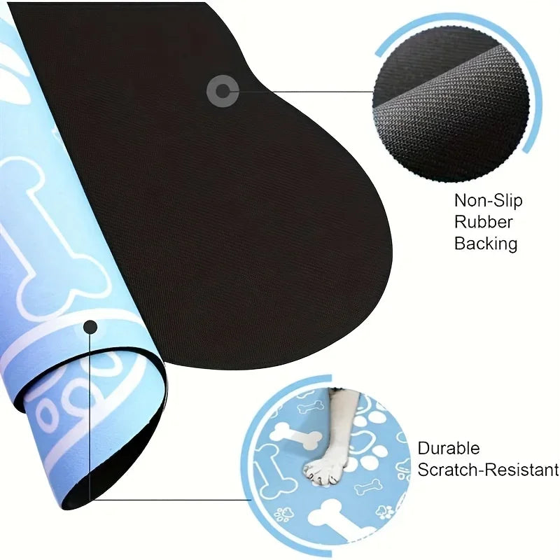 Non-Slip Pet Feeding Mat — Quick-Dry Meal Mat for Dogs & Cats
