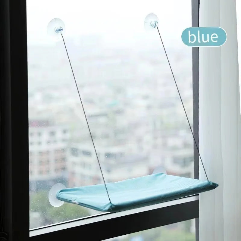 Window-Mounted Cat Hammock Bed — Suction Cup Hanging Perch