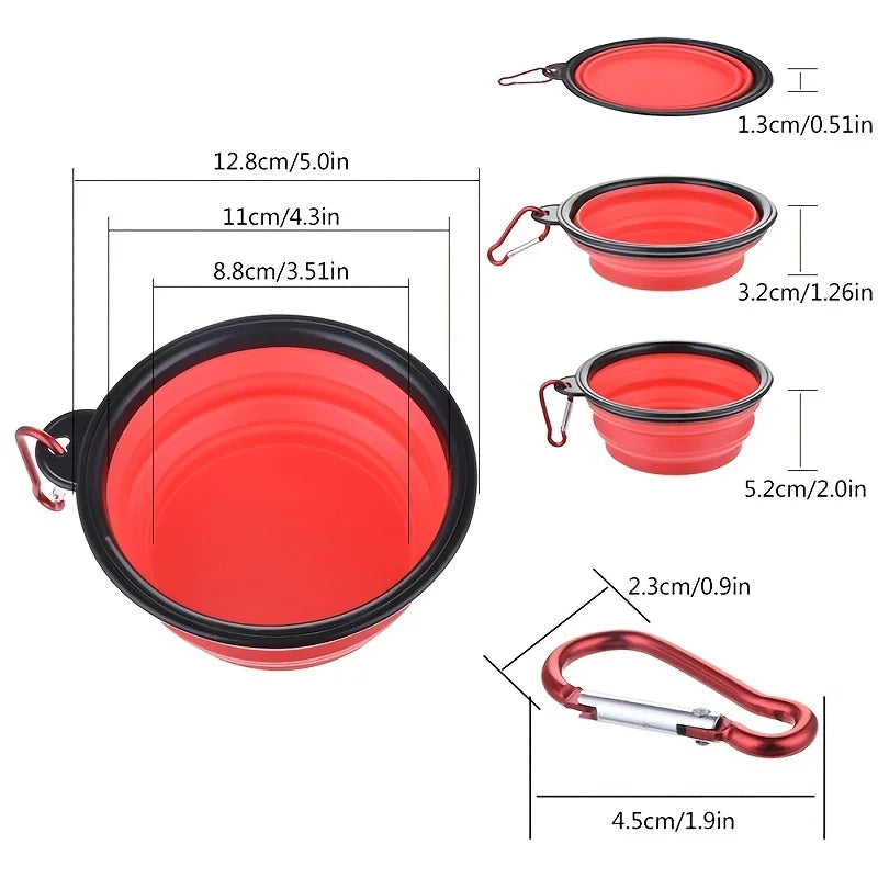 Collapsible Travel Bowl — Portable Silicone Food & Water Bowl for Dogs & Cats