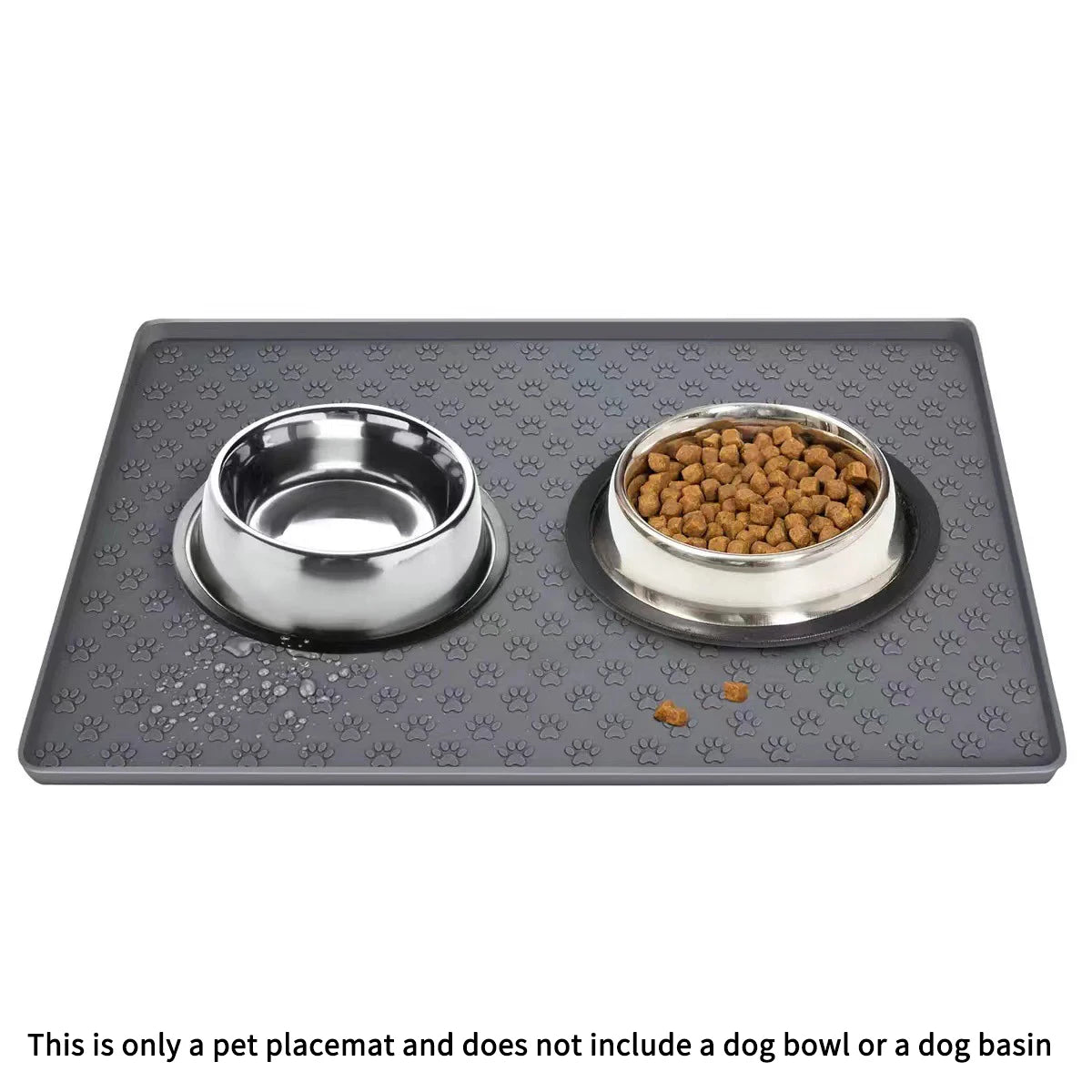 Silicone Pet Feeding Mat — Raised-Edge Placemat for Dog & Cat Bowls