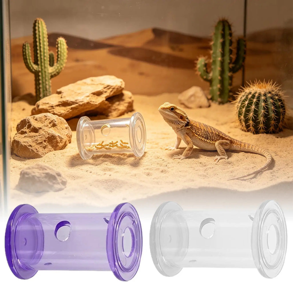 Rolling Slow Feeder Bowl — Foraging Toy for Reptiles, Geckos & Parakeets