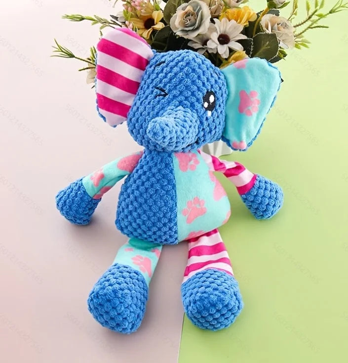 Plush Animal Squeaky Puzzle Toy — Bite-Resistant Chew Toy for Cats & Dogs