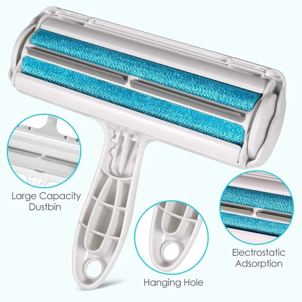 Self-Cleaning Pet Hair Roller — Reusable Fur Remover for Furniture & Clothing