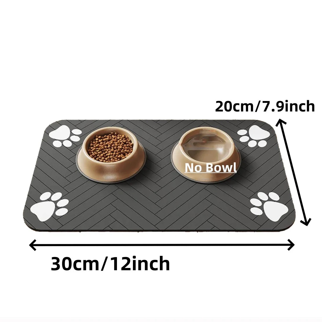 Waterproof Pet Feeding Mat — Absorbent Quick-Dry Placemat for Dog & Cat Bowls