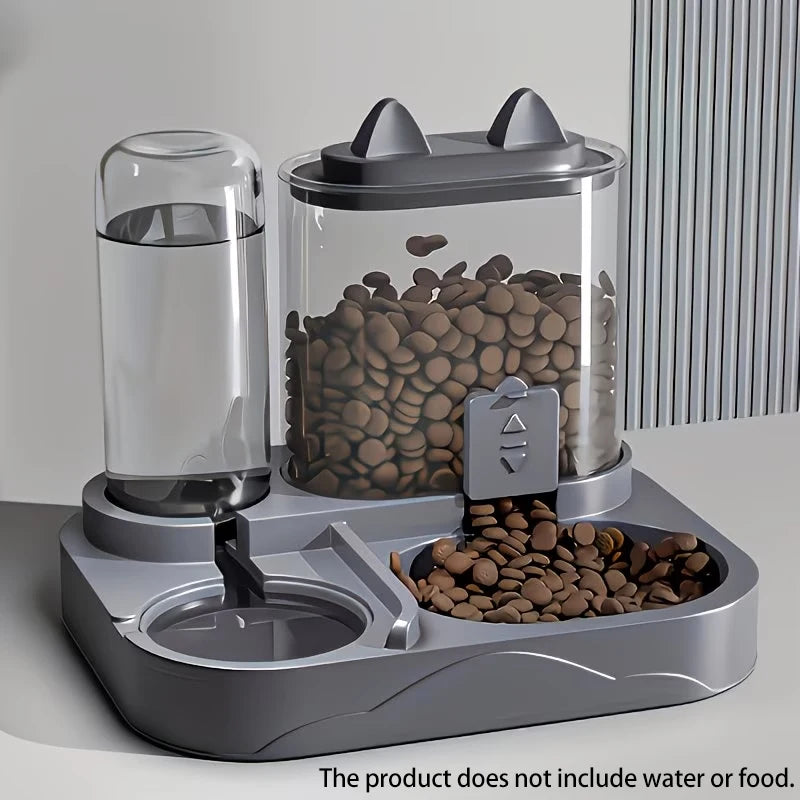 2-in-1 Large Pet Feeder & Water Dispenser — Dry-Wet Separation Bowl for Cats & Dogs