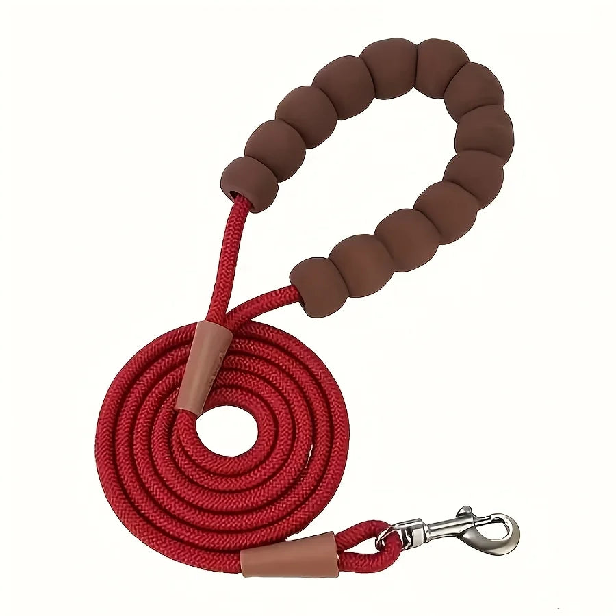 Round Rope Dog Leash — Heavy Duty Lightweight Leash for Walking & Training