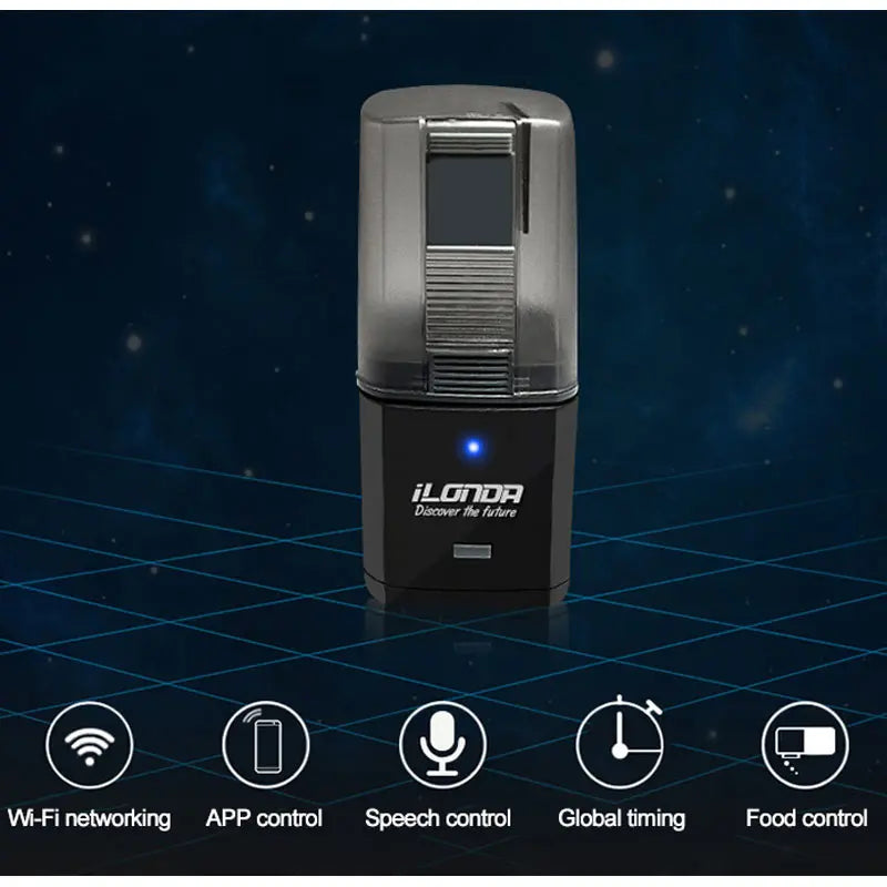 Smart WiFi Aquarium Fish Feeder — App-Controlled Automatic Timer with Voice Command