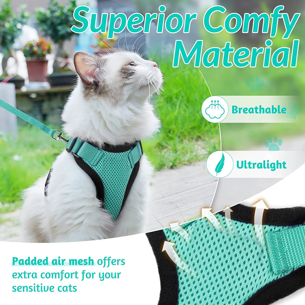 Escape-Proof Cat Harness & Leash Set — Soft Adjustable Vest for Easy Control