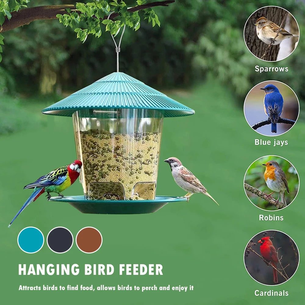Foot-Activated Bird Feeder — Hanging Multi-Hole Dispenser for Outdoor Birds