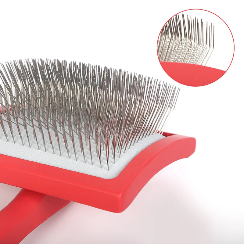 Wooden Handle Slicker Brush — Professional Deshedding Brush for Dogs & Cats