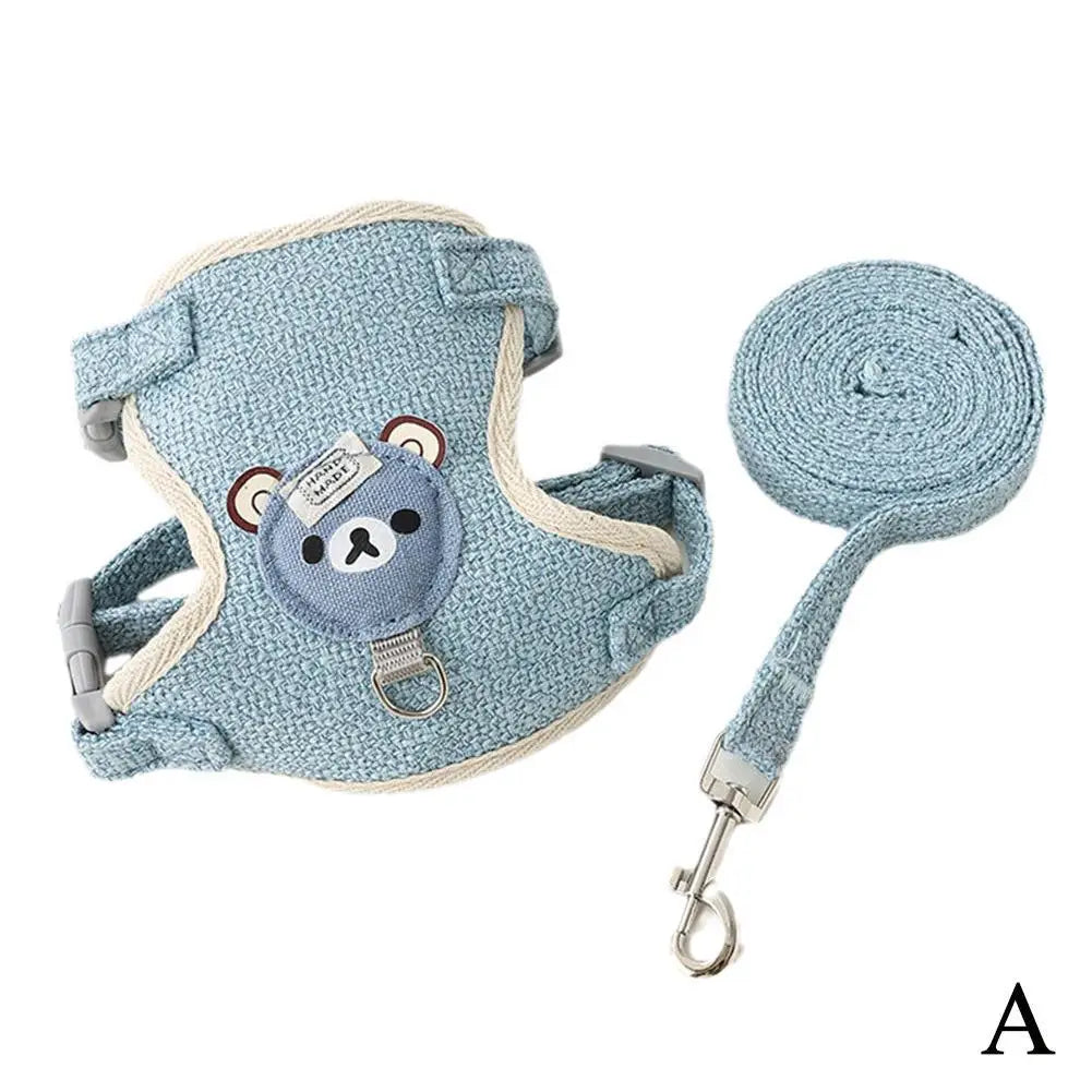 Mesh Vest Harness with Leash — Breathable Adjustable Harness for Cats & Small Dogs